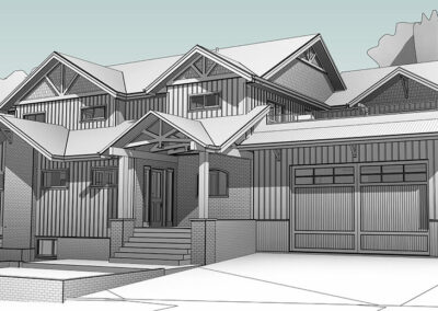 Okanagan Dev Consultants Summerland Berrow House Southeast view drawing